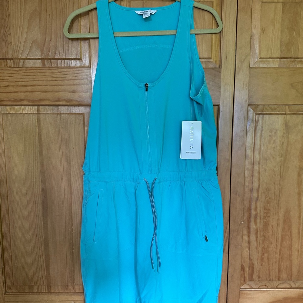 Athleta Aqua Blue Sleeveless Dress